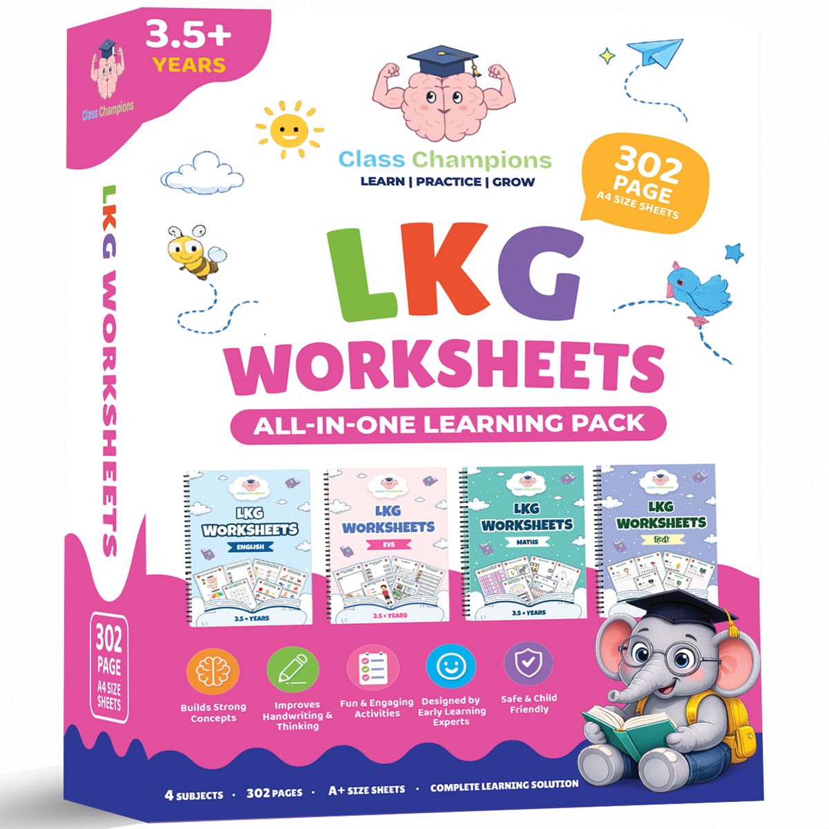 LKG Worksheets for Kids (Ages 4–5 Years)