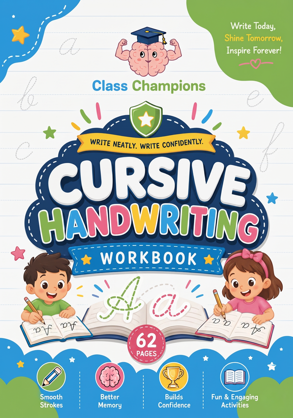 Cursive Handwriting Practice Book for Kids