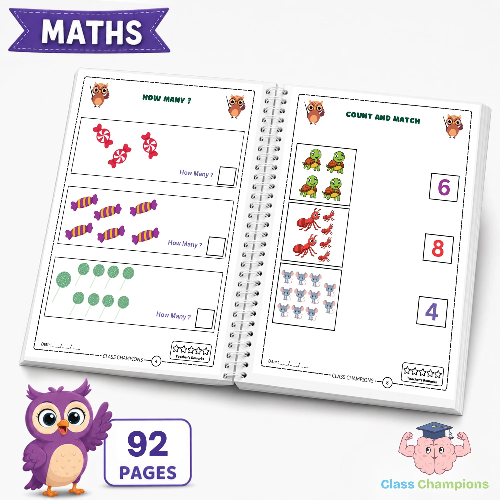 Inside LKG Maths worksheet