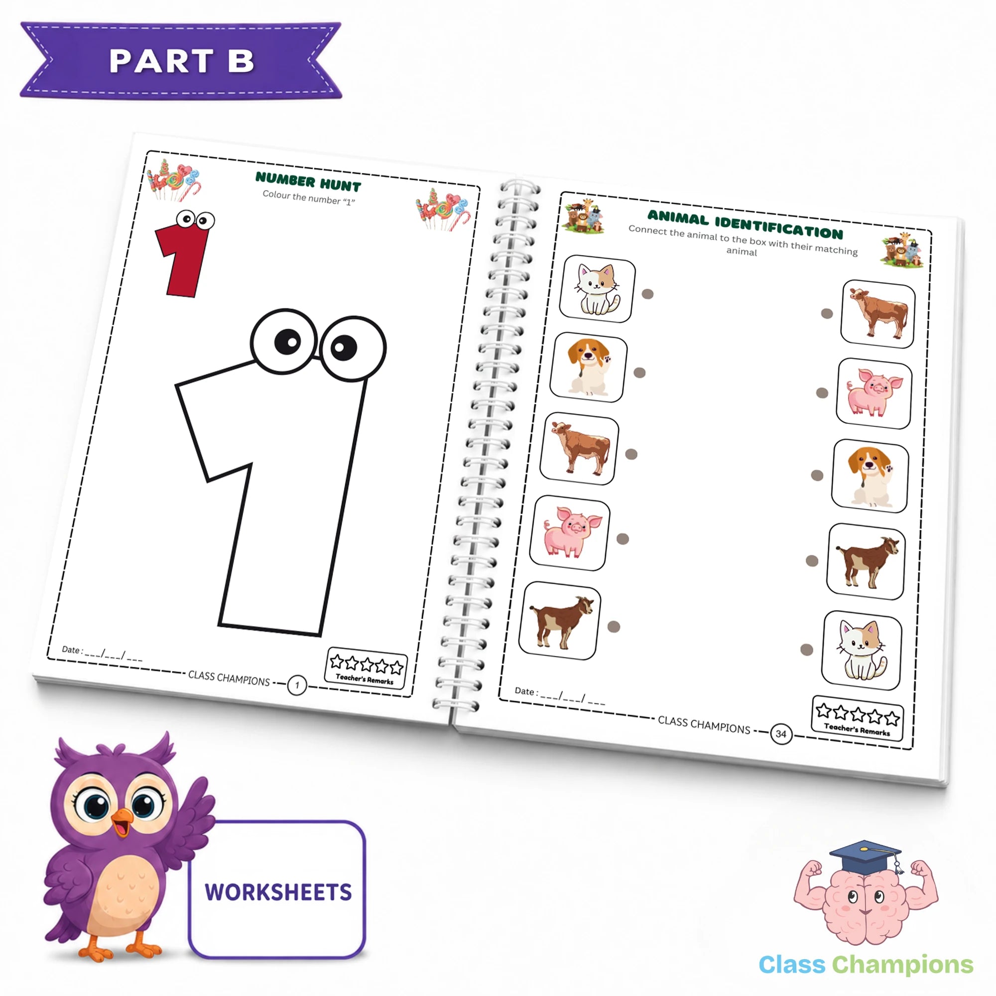 Inside Playgroup Part B worksheets